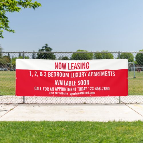 Customize Now Leasing Apartments For Rent Large Banner