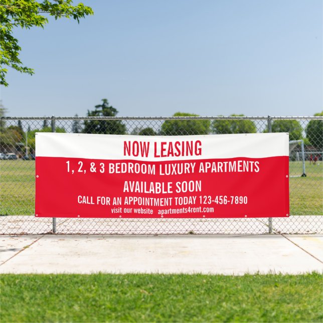 Customize Now Leasing Apartments For Rent Large Banner (Insitu)