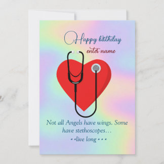 Customize nurse happy birthday card