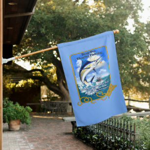 Customize Ocean Sports Fishing Charter Boat Busine House Flag