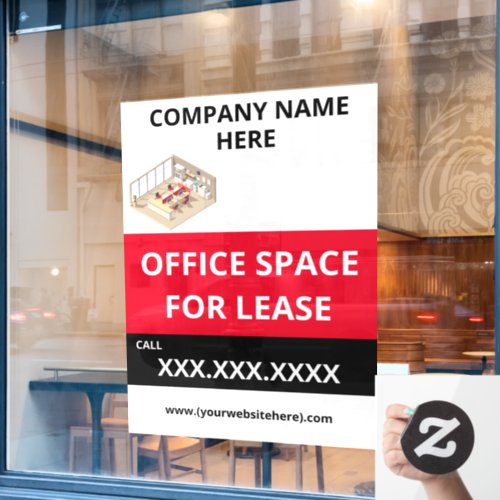 Customize Office Space Business Front  Window Cling