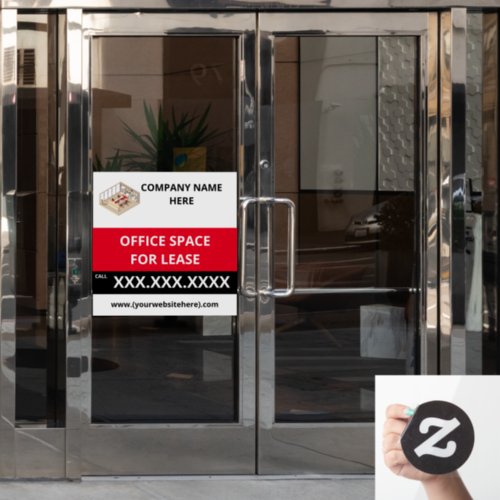 Customize Office Space Business Front Window Cling