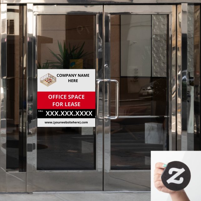 Customize Office Space Business Front Window Cling (Office Door)
