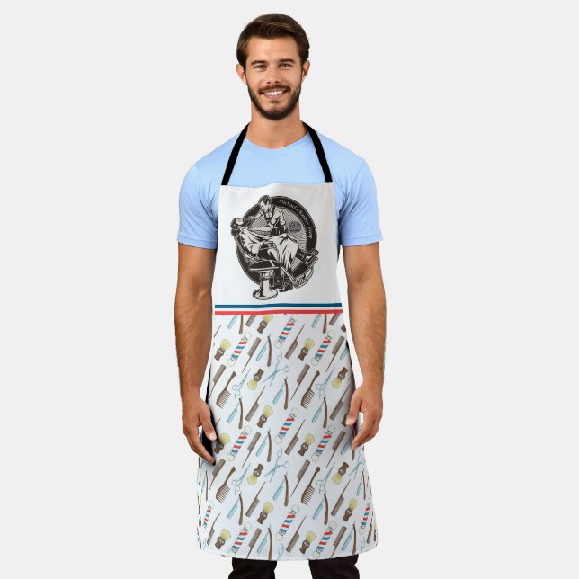 Customize Old Fashioned Barber Shop  Apron (Worn)