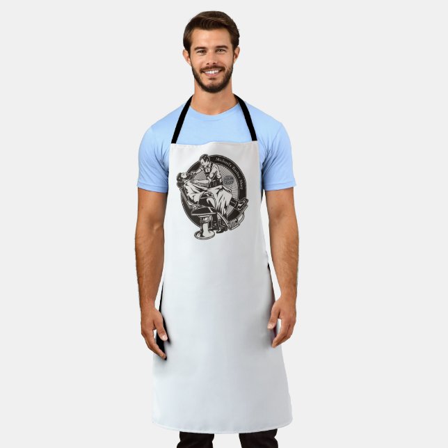 Customize Old Fashioned Barber Shop  Apron (Worn)