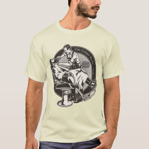 Customize Old Fashioned Barber Shop Promotional T-Shirt