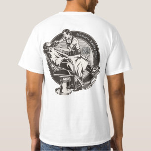 Customize Old Fashioned Barber Shop Promotional T-Shirt