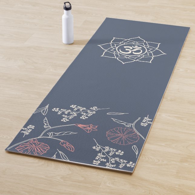 Customize Om Yoga Studio Logo Mat (In Situ)