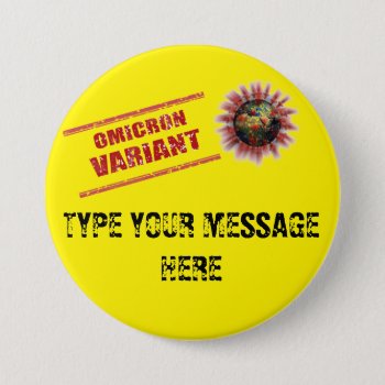 Customize Omicron Awareness Round Button by MushiStore at Zazzle