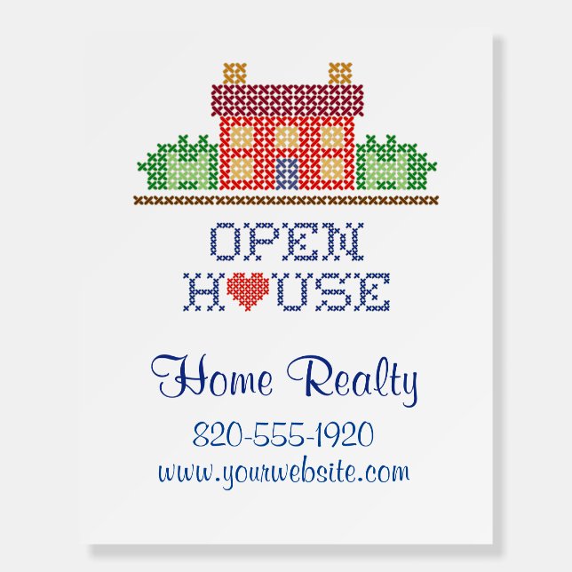 Customize Open House  Foam Board (Front)