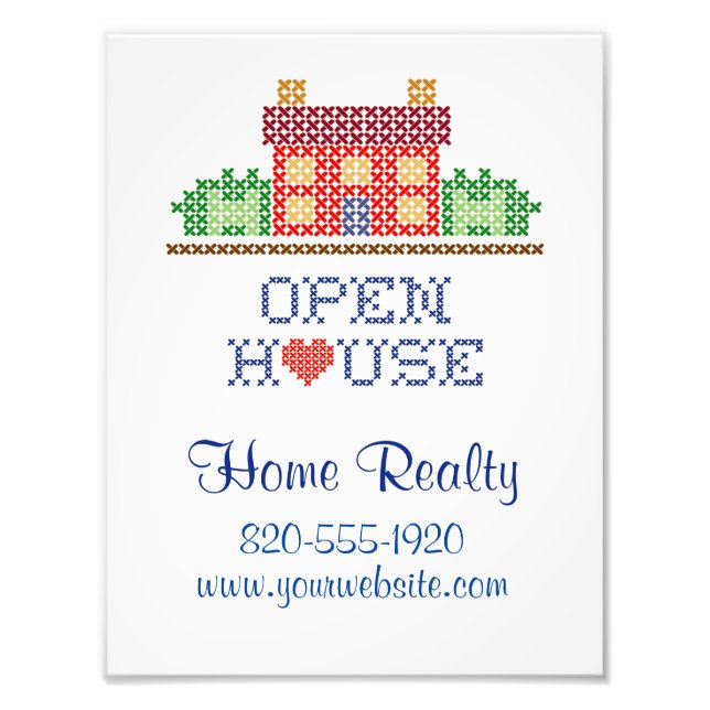 Customize Open House  Photo Print (Front)