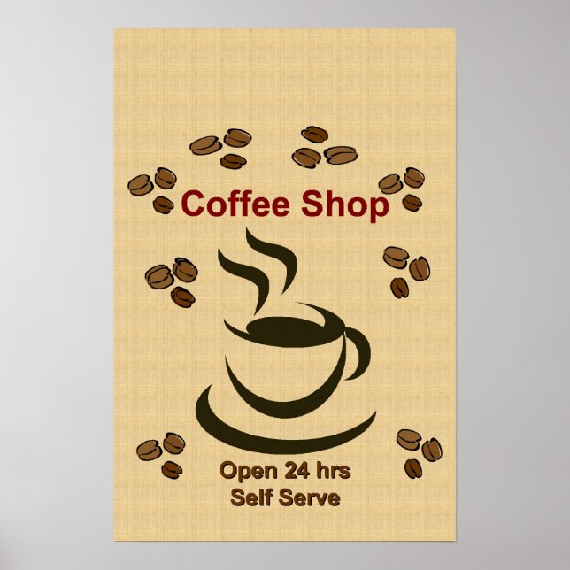 Customize or Personalize It -  Coffee Shop Poster (Front)