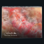 Customize Orange Burgundy Grey Watercolor marble Calendar<br><div class="desc">Custom Personalized Name Orange,  Red Watercolor marble glitter texture for holiday gifts celebration</div>