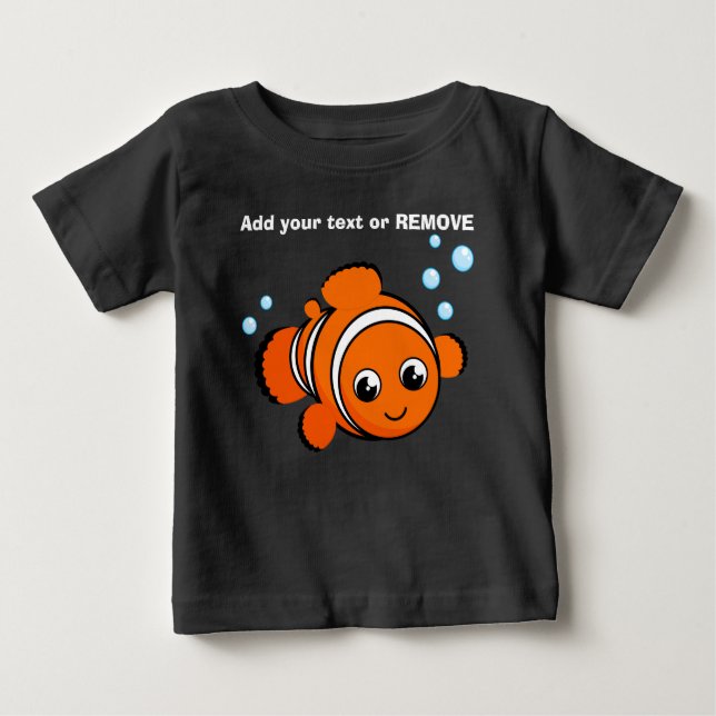 Customize, orange cute clown fish, cartoon design: baby T-Shirt (Front)