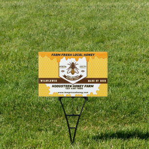 Customize Organic Honey For Sale Farm Business Yar Sign
