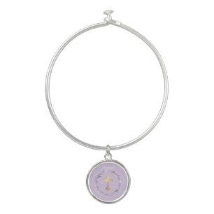 Customize Orthodox Cross l Girl l Faith Bangle Bracelet