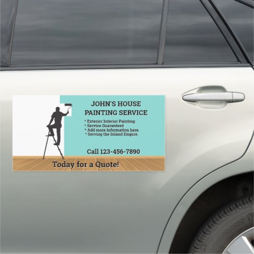 Customize Painting Business Interior Exterior  Car Magnet