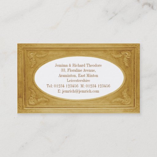 Customizable Customize Pale Gold Border Business Cards
