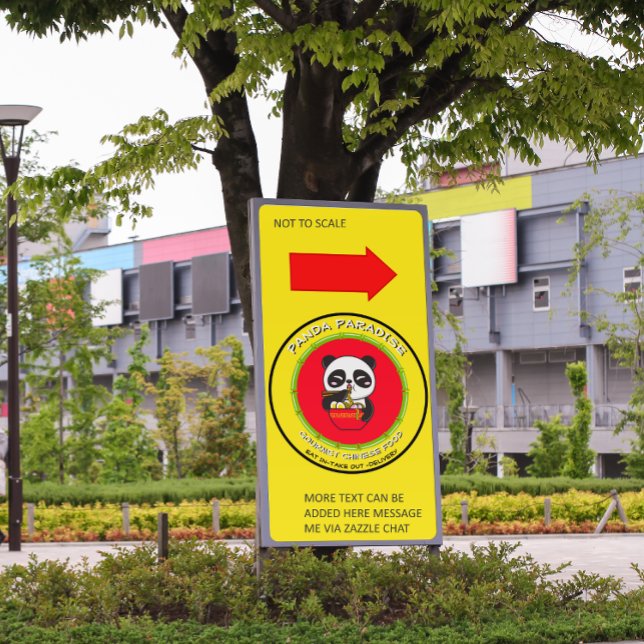 Customize Panda Bear Noodles Chinese Restaurant  Banner (Creator Uploaded)