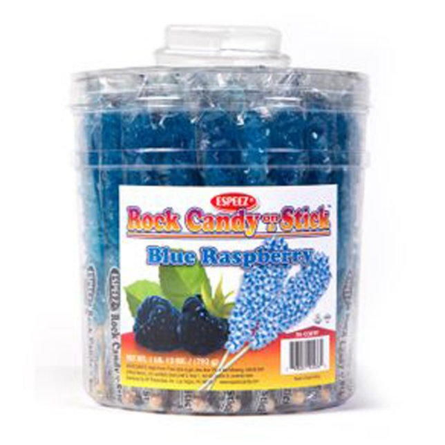 Customize Party Favor Blue Raspberry Rock Candy Sticks (Front)