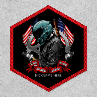 Customize Patriotic USA Flags Motorcycle Rider Mot Patch