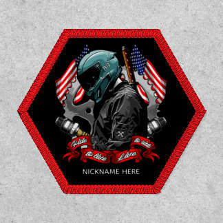 Customize Patriotic USA Flags Motorcycle Rider Mot Patch
