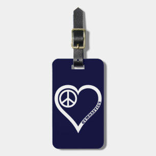 Customize Peace Love Gymnastics Luggage Tag