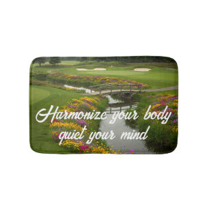 Customize Peaceful Golf Scene Art Bath Mat
