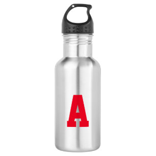 Customize, personalize Alphabet initial letter Stainless Steel Water Bottle
