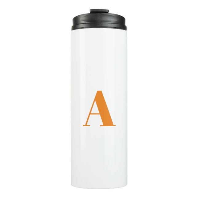 Customize personalize Alphabet initial letter Thermal Tumbler (Front)