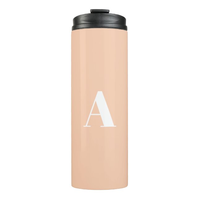 Customize personalize Alphabet initial letter Thermal Tumbler (Front)