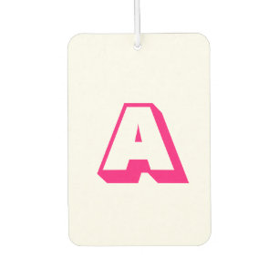 Customize, personalize alphabet initial monogram air freshener