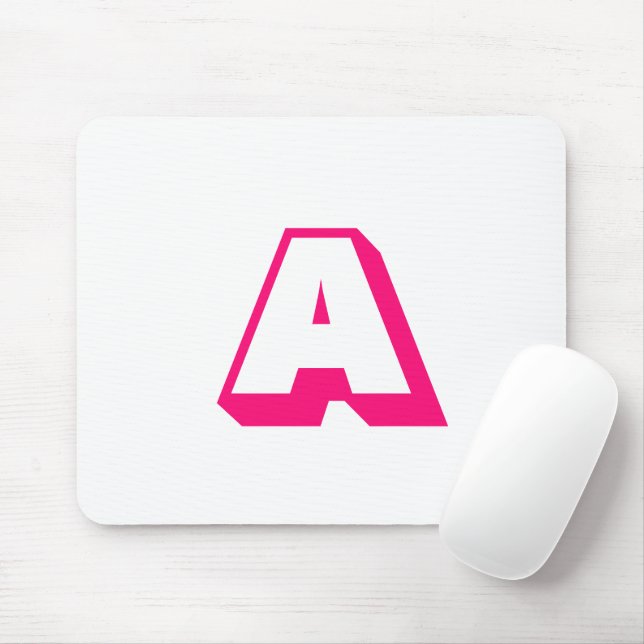 Customize, personalize alphabet initial monogram mouse pad (With Mouse)