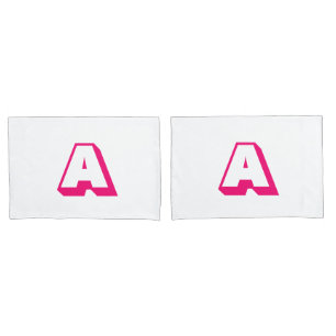 Customize, personalize alphabet initial monogram pillow case