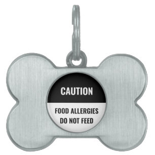 Customize, personalize black white dog Name, Info  Pet ID Tag