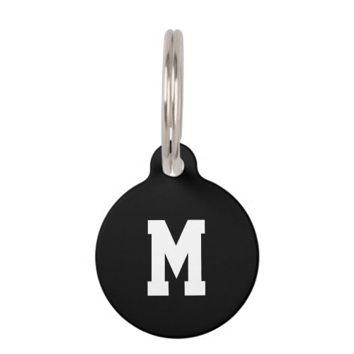 Customize personalize Black white dog pet Name Pet ID Tag