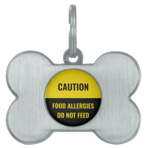 Customize, personalize black yellow dog Name Info Pet ID Tag