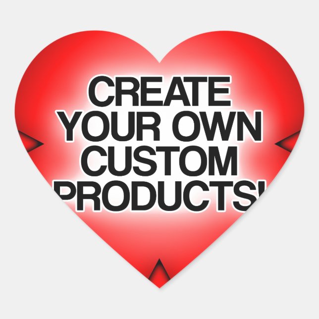 Customize / Personalize / Create your own Heart Sticker (Front)