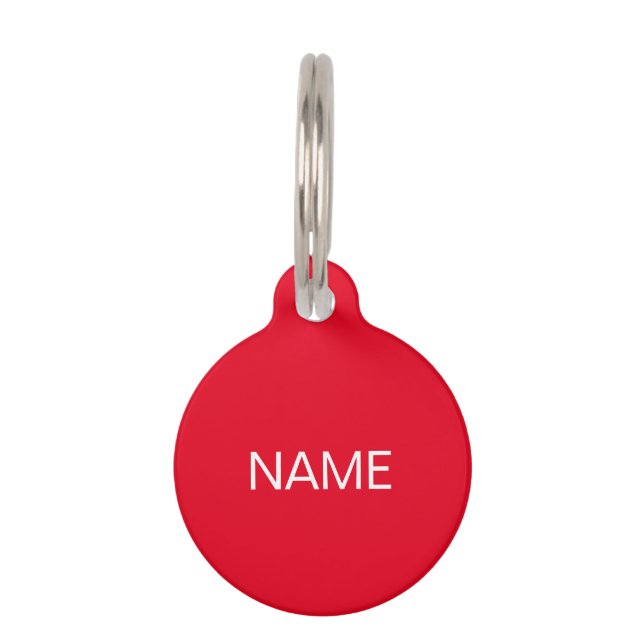 Customize, personalize Double sided Name Info dog Pet ID Tag (Front)