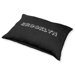 customize personalize it with name text, black dog pet bed