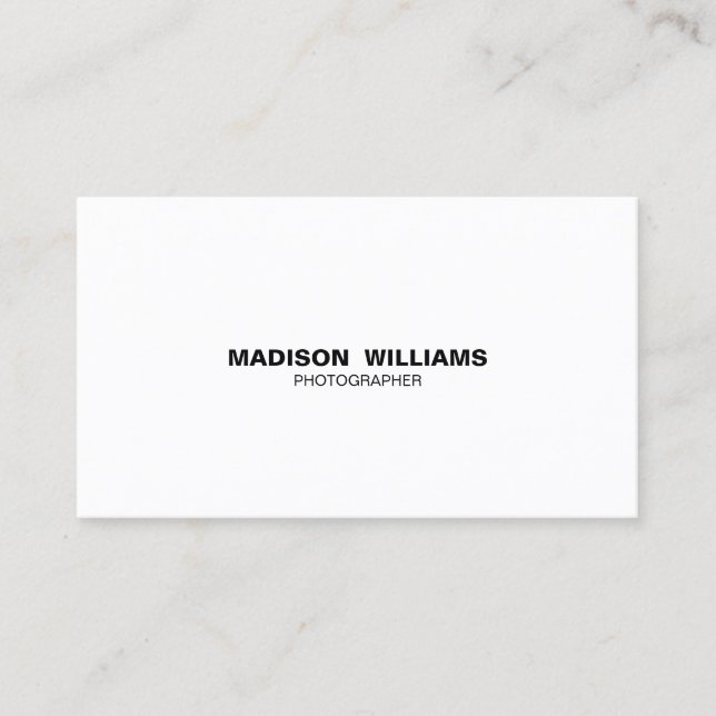Customize personalize minimalist elegant business card (Front)