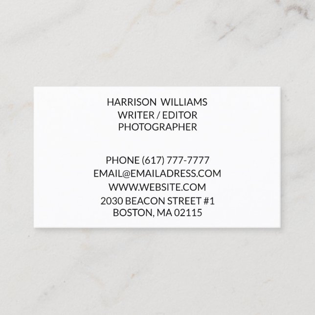 Customize personalize minimalist elegant business card (Front)
