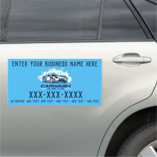 Customize Personalize Mobile Car Wash Business Magnet