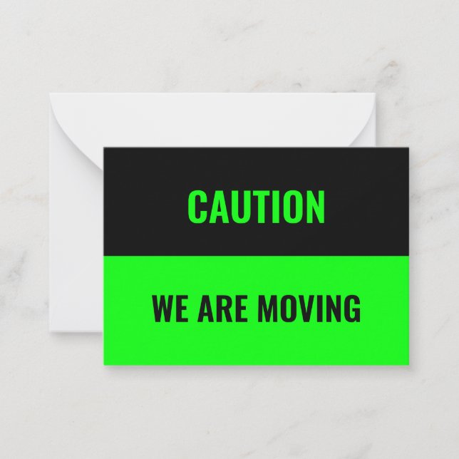 Customize, personalize Moving address info Note Ca Card (Front)