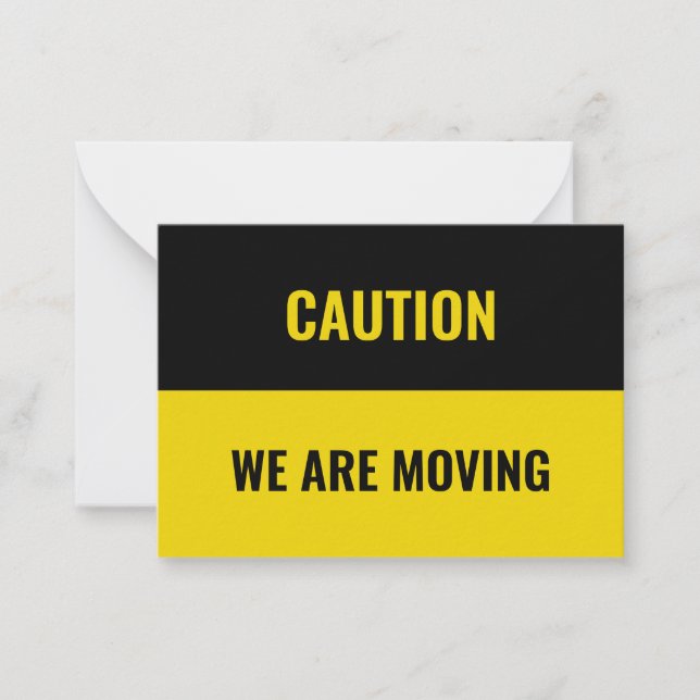 Customize, personalize Moving address info Note Card (Front)