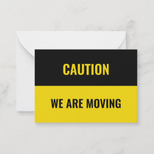 Customize, personalize Moving address info Note Card