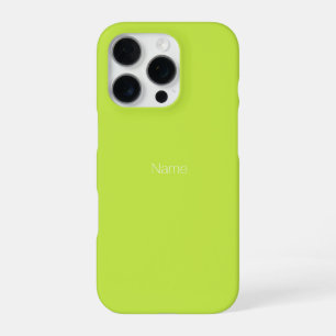 Customize personalize NAME monogram lime green iPhone 16 Pro Case