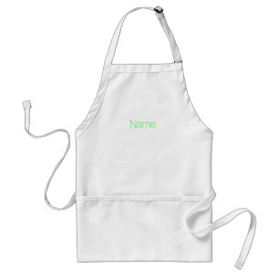 Customize personalize NAME monogram neon green Adult Apron