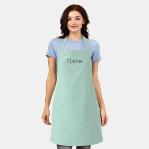 Customize personalize NAME monogram seafoam green Apron