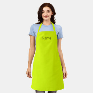 Customize personalize with NAME chartreuse green Apron